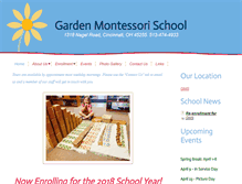 Tablet Screenshot of gardenmontessorischool.com